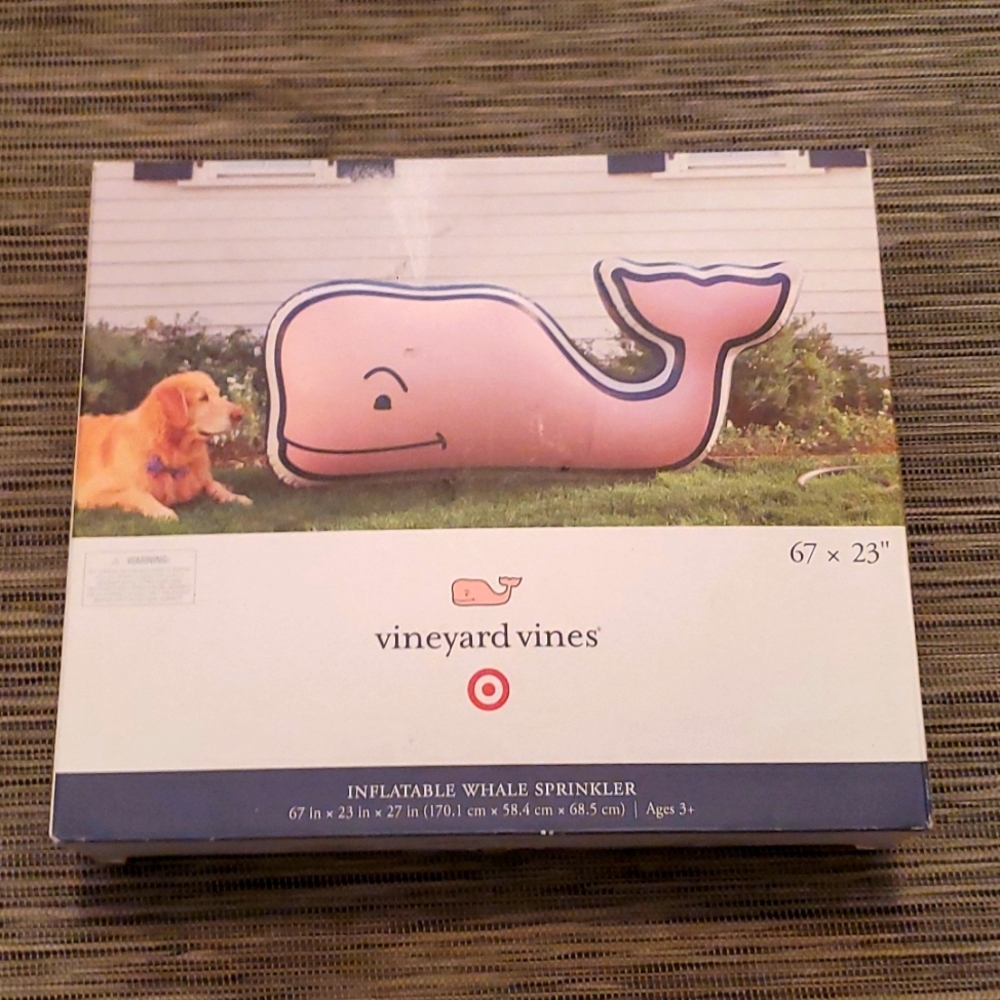 Vineyard Vines X Target Pink Whale Jumbo Inflatable Whale Sprinkler 🐳